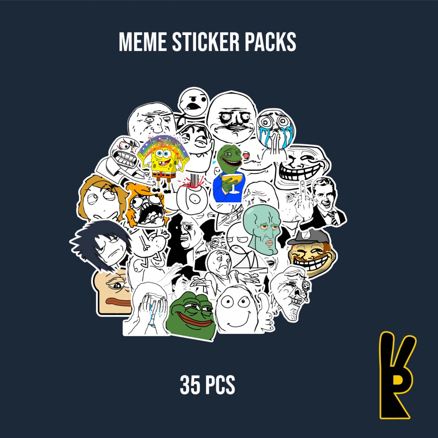 Meme Sticker Packs 35 Pcs