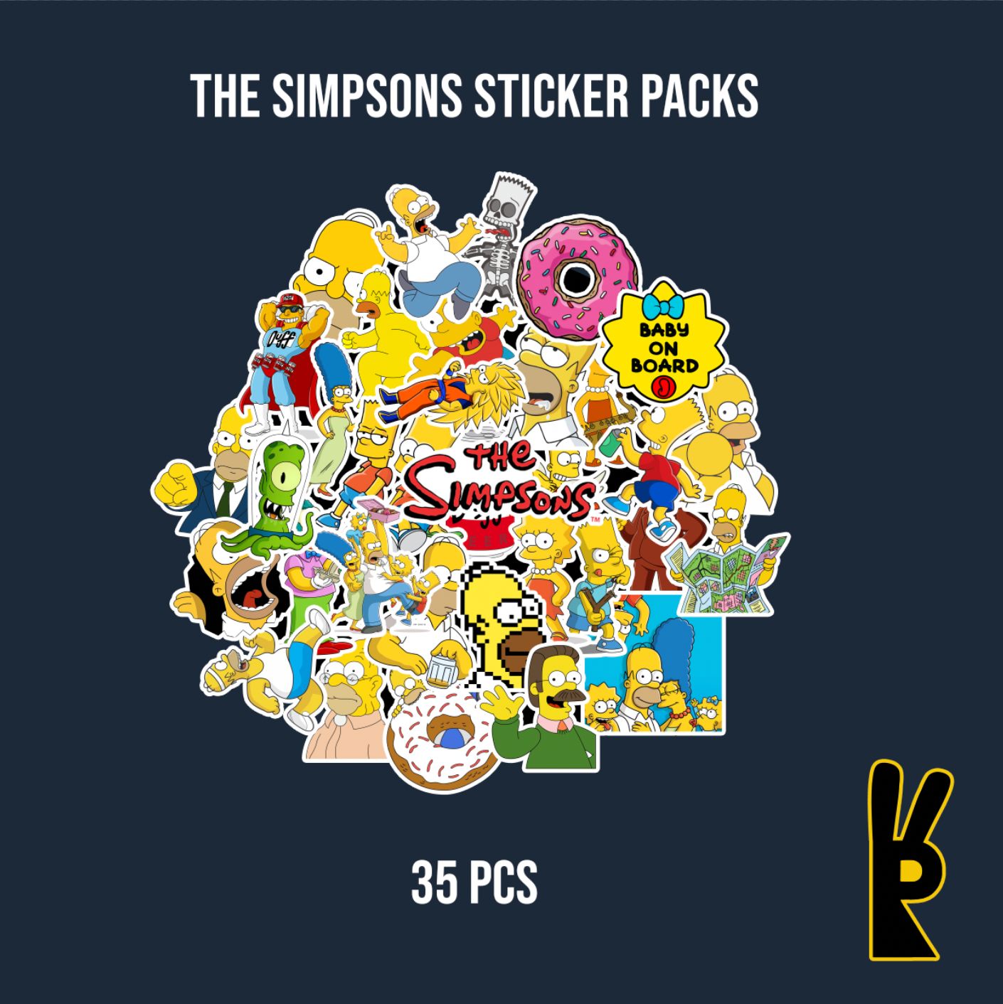 The Simpsons Sticker Packs 35 Pcs