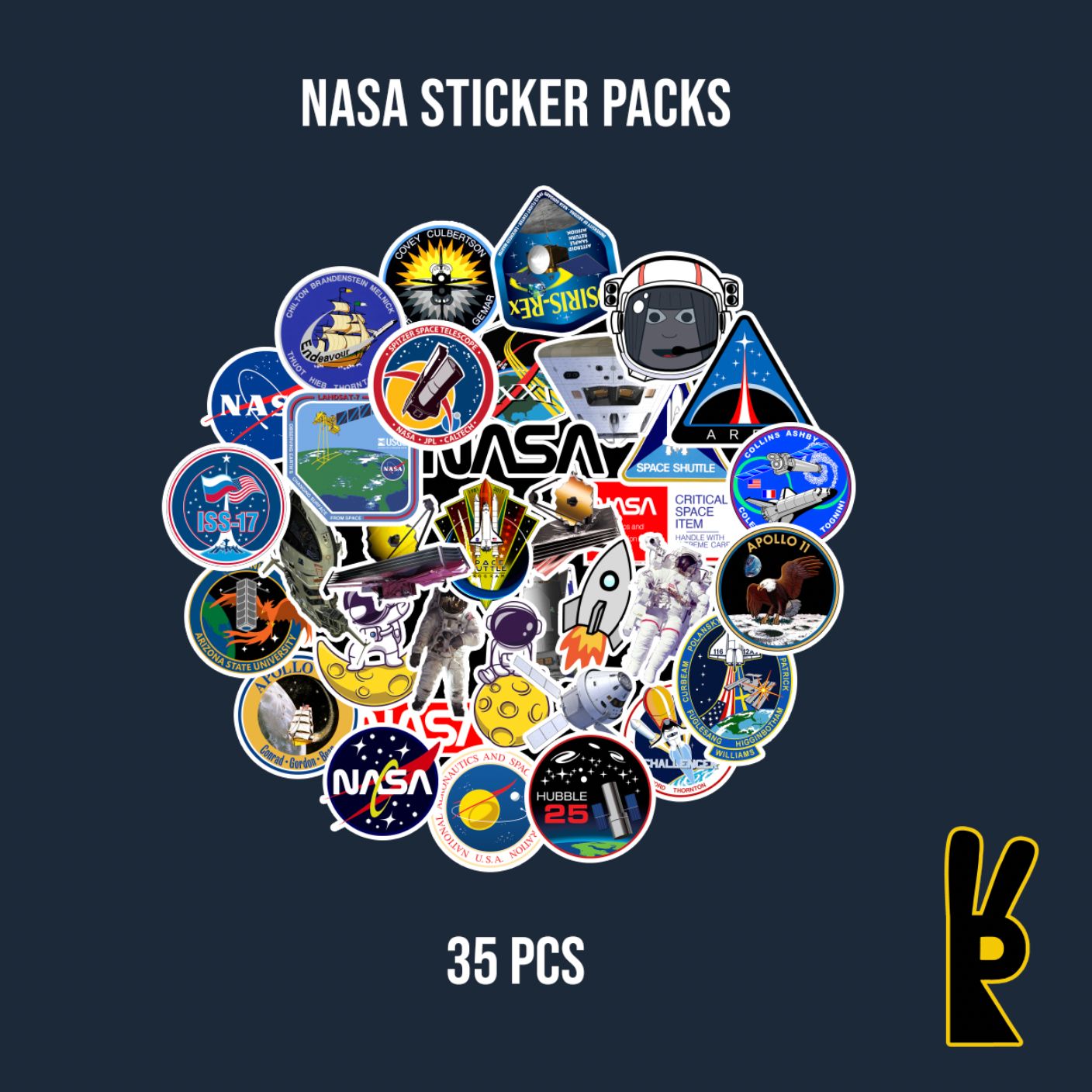 NASA Sticker Packs 35 Pcs