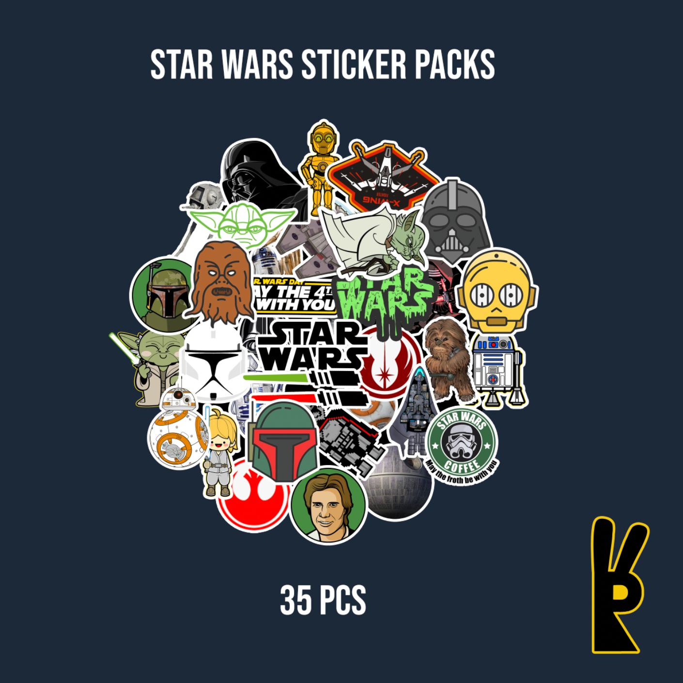 Star Wars Sticker Packs 35 Pcs